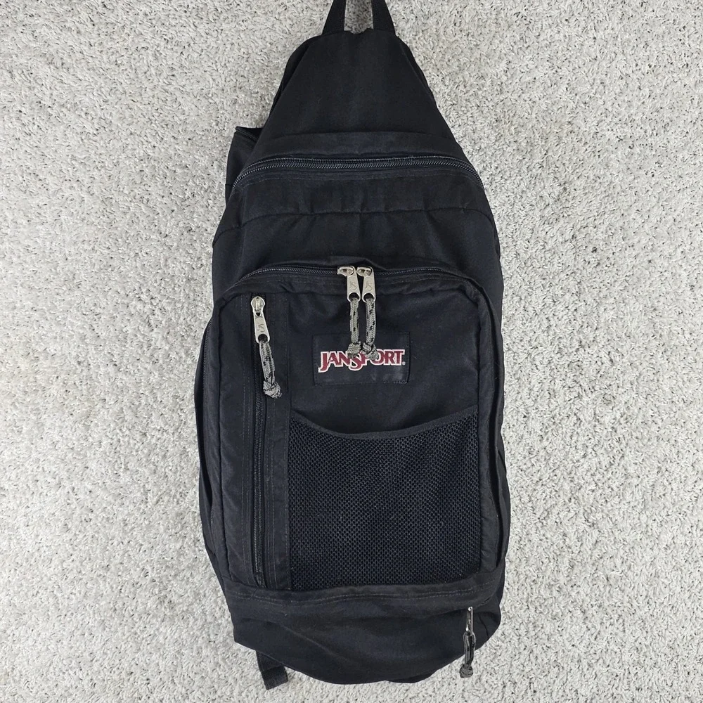 Vintage Jansport Backpack Heavy Duty Metal Zippers O Rings Clips Gorpcore Hike